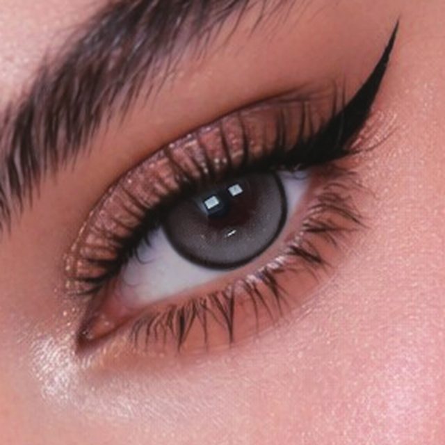 Close-up of an eye wearing Anime Black lenses