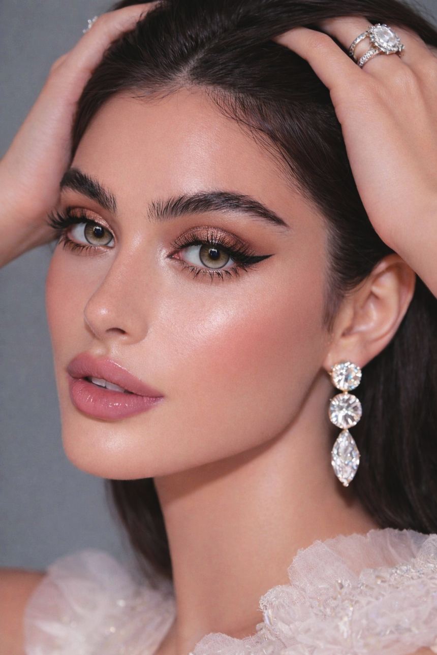 Bella Brown lenses worn by a model