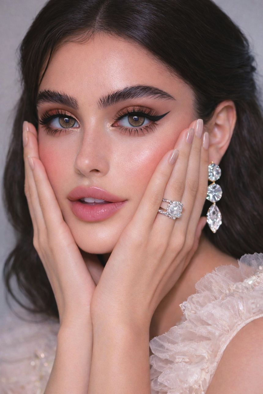 Bella Hazel lenses worn by a model