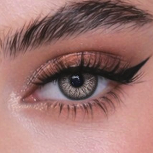 Close-up of an eye wearing Doll Eye lenses